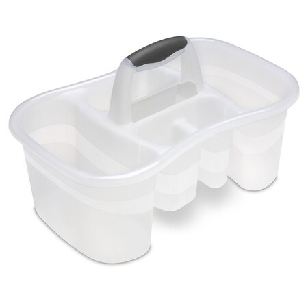 Sterilite 9.375 in. H X 9.75 in. W X 15.375 in. L Clear Bath Caddy 15878606